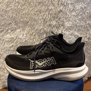 Hoka Black and White Athletic Shoes